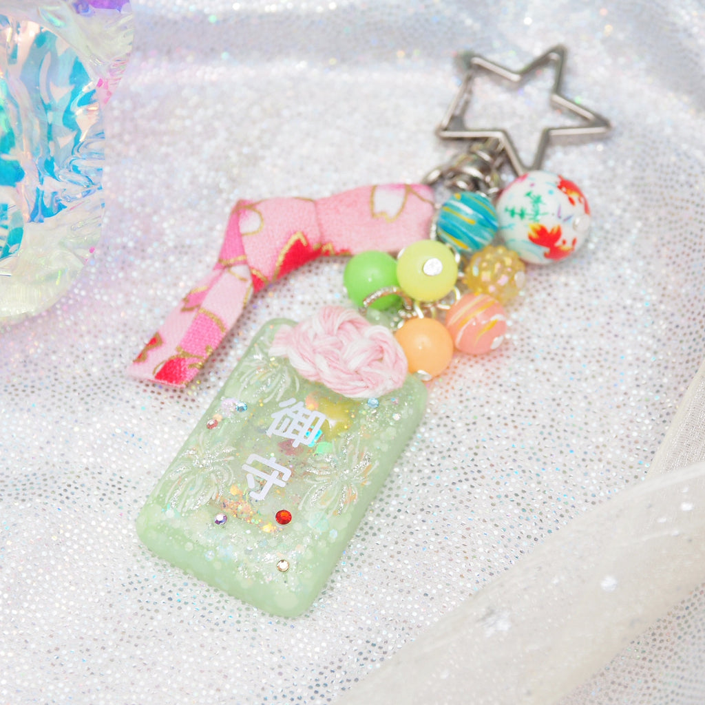 Green Hanabi Omamori Charm