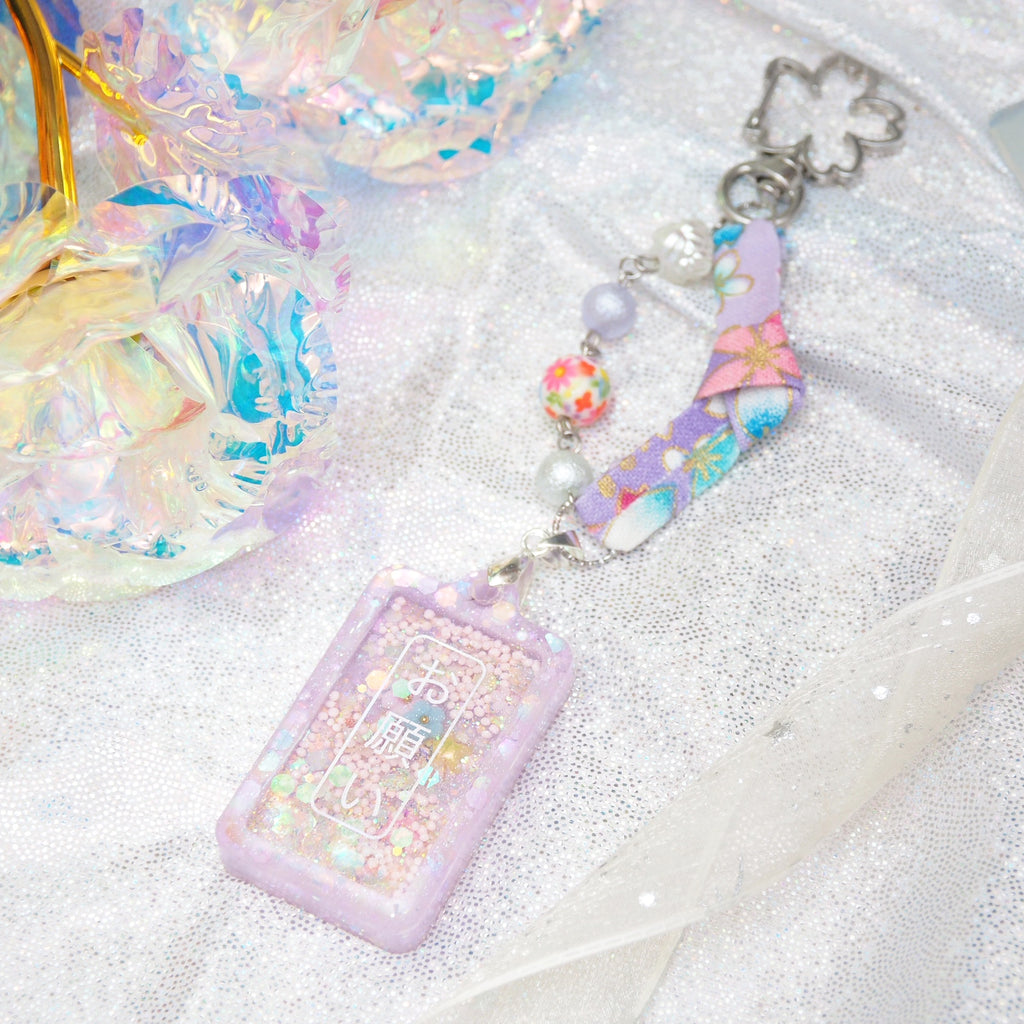 Purple-Silver Tanzaku Charm