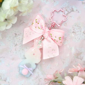 Lilac Sakura Cloud Easter Bunny Charm