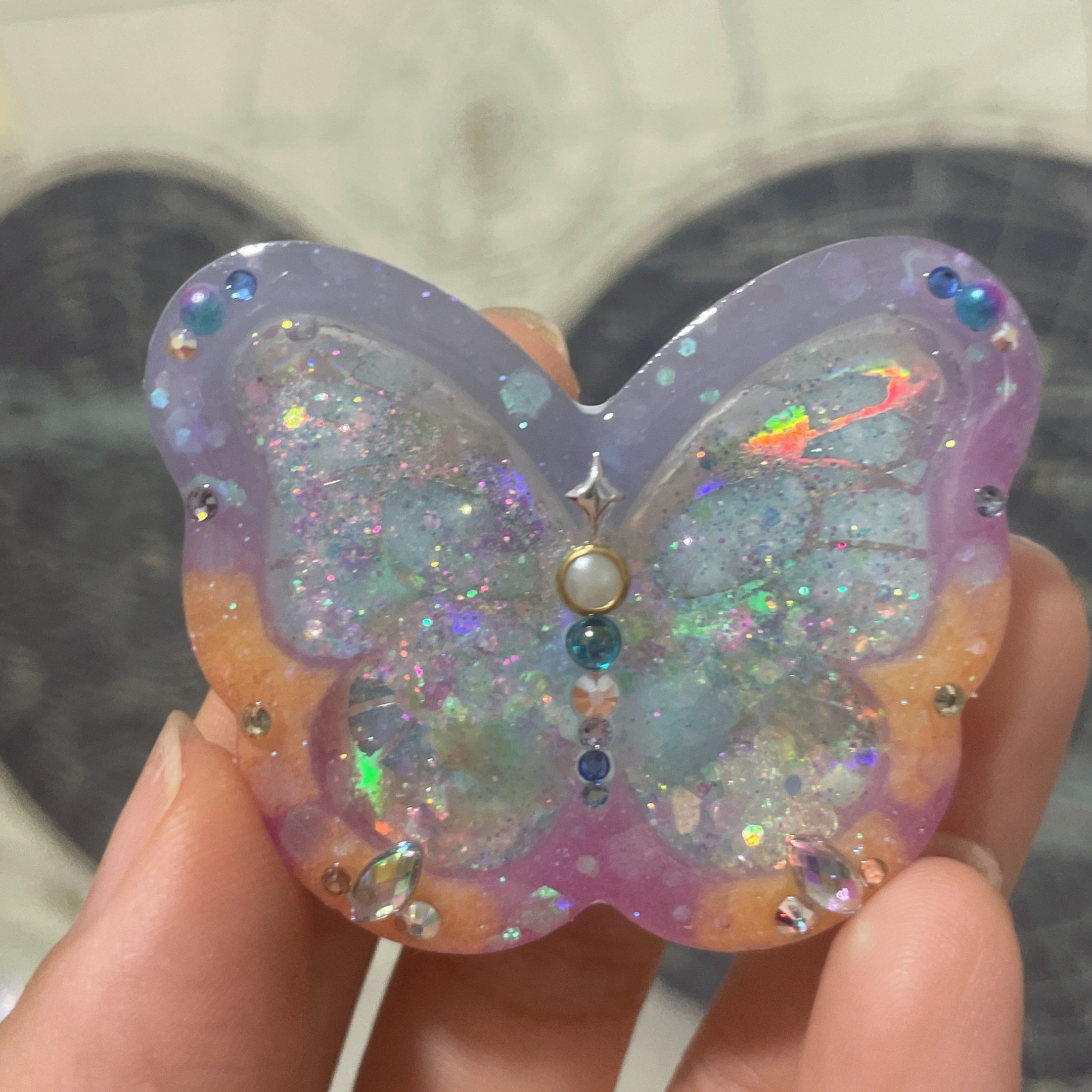Solune Uira Bejewelled Lepidoptera Hairclip