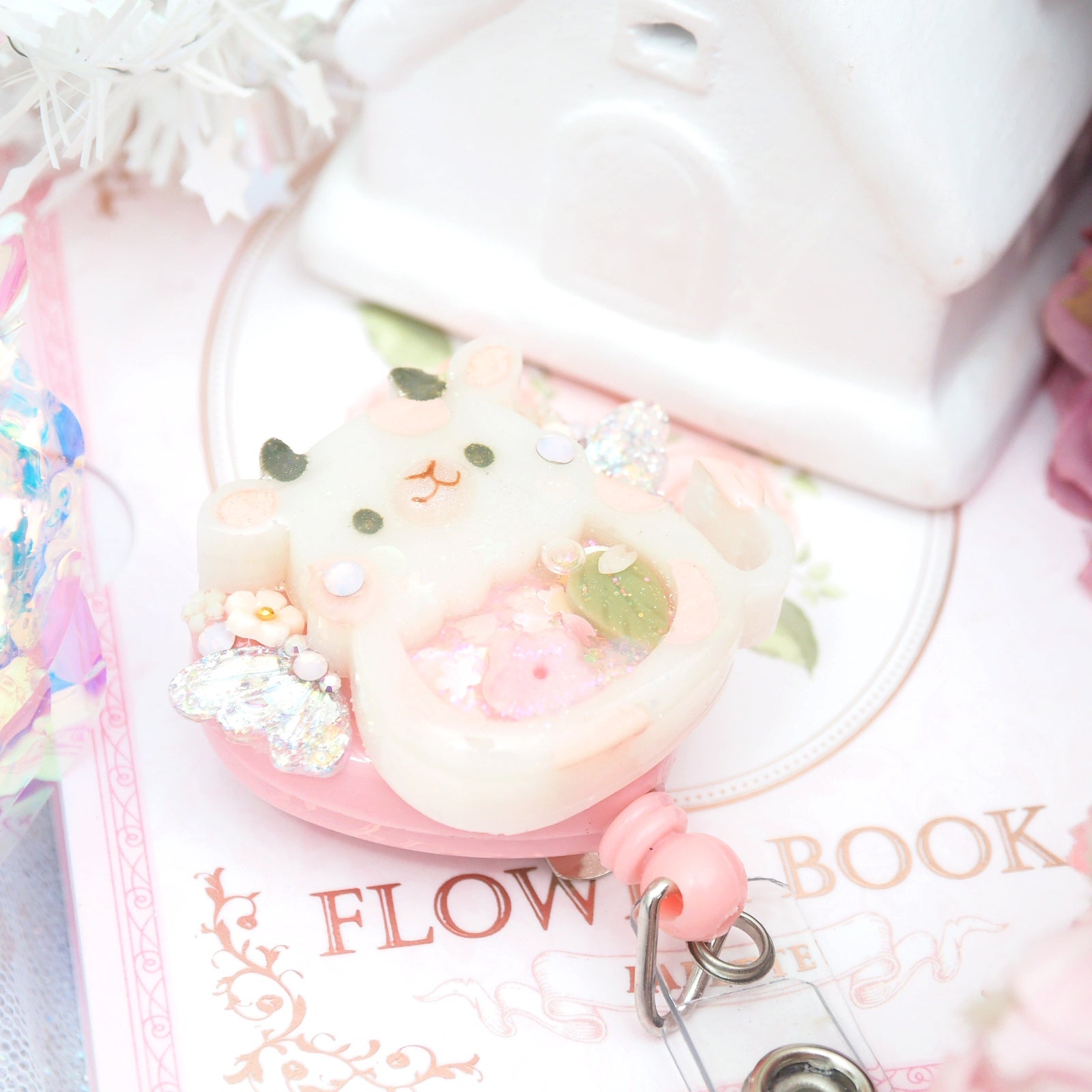 Fairy Cow Heart Badge Reel