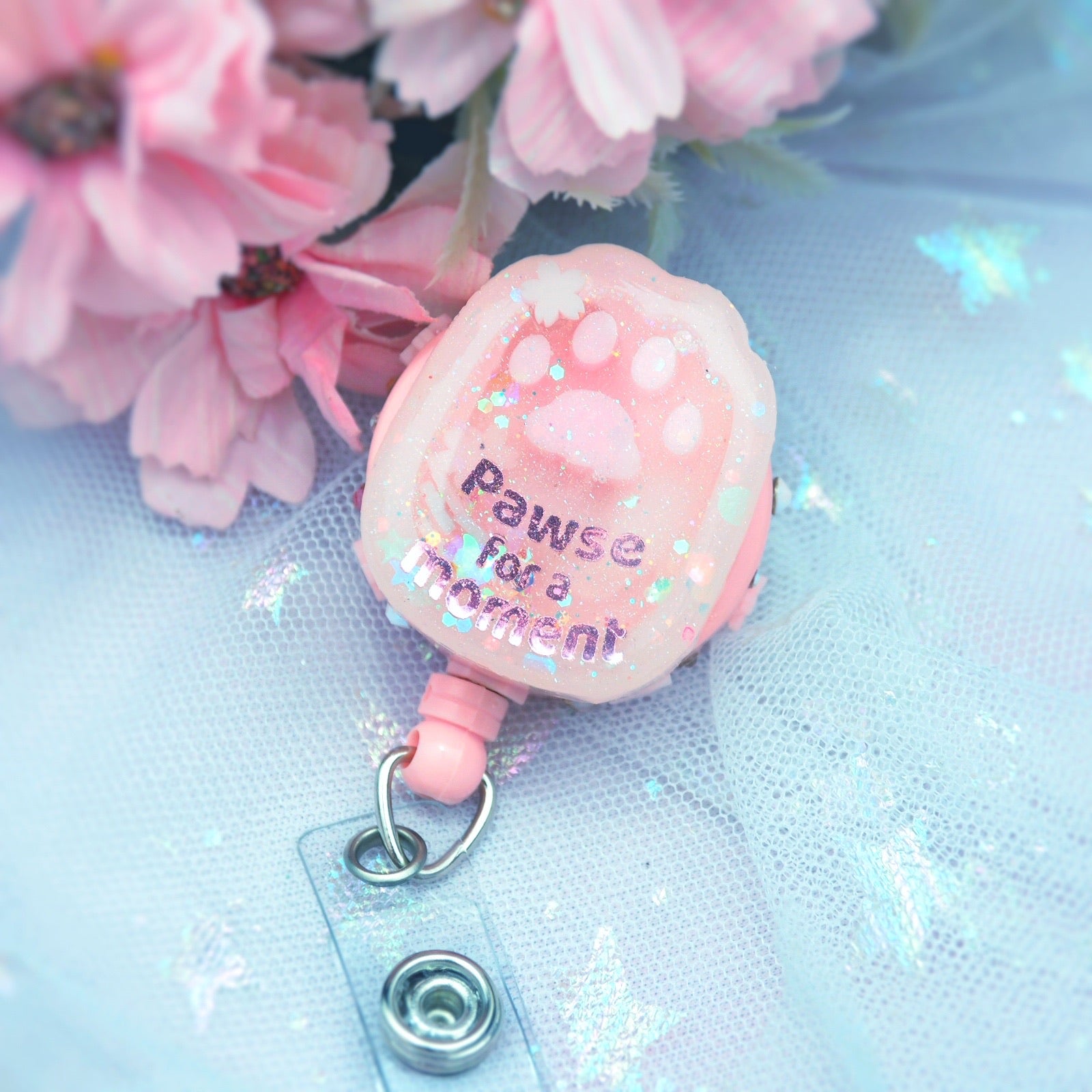 Pawse Badge Reel (Beige)