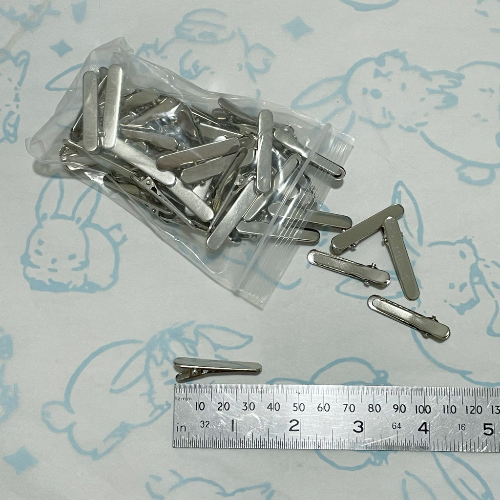 Mini Silver Hairclips 2