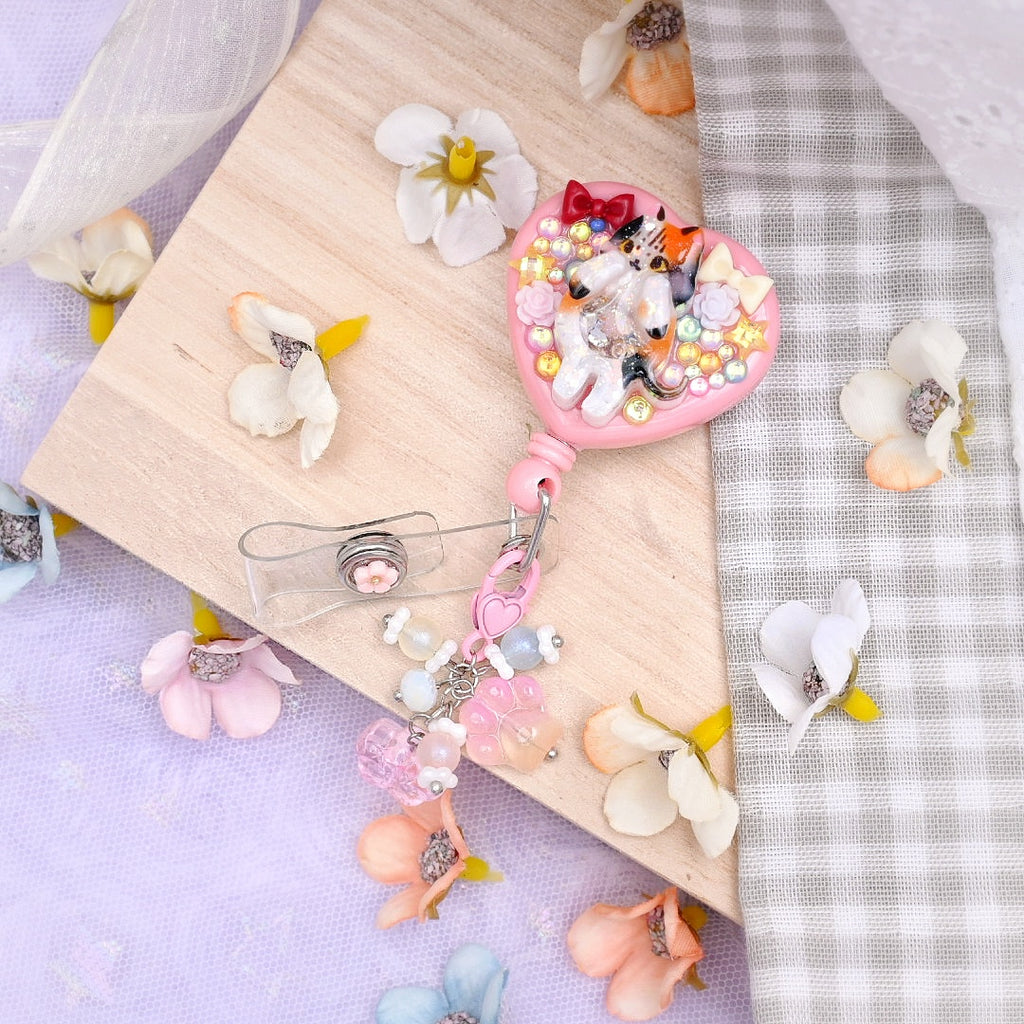 Heart Badge Reel  - Sweetheart Calico