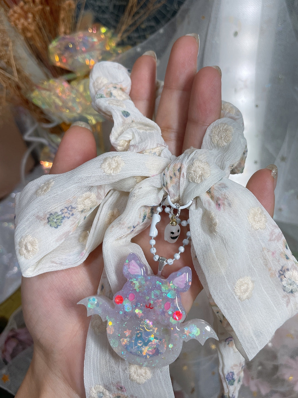Froot Bat Ribbon Scrunchie