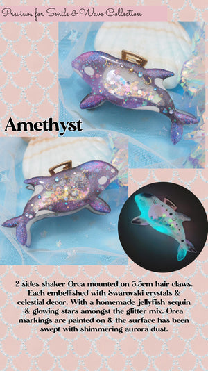 Amethyst - Orca 5.5cm Hair Claw
