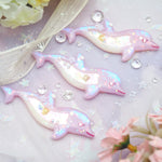 Purple Aurora Dolphin Clips (6cm clip)