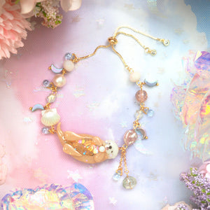 Fire Opal Otter Bracelet