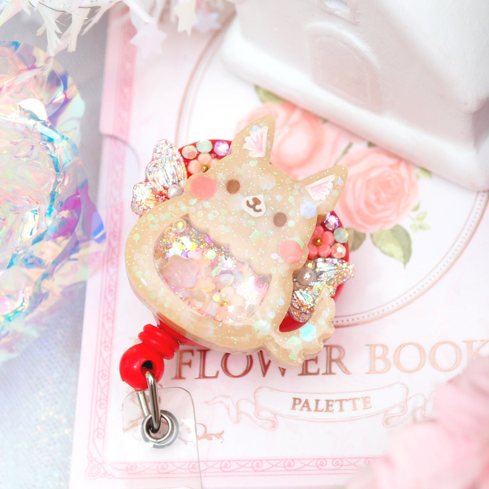 Caramel Fairy Fox Heart Badge Reel
