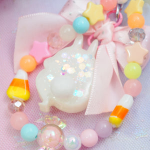 Candy Loop Pink-a-boo Ghostie Bun Charm