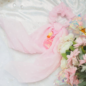 Ghost Bun Charm with Hairtie (Candy Floss)
