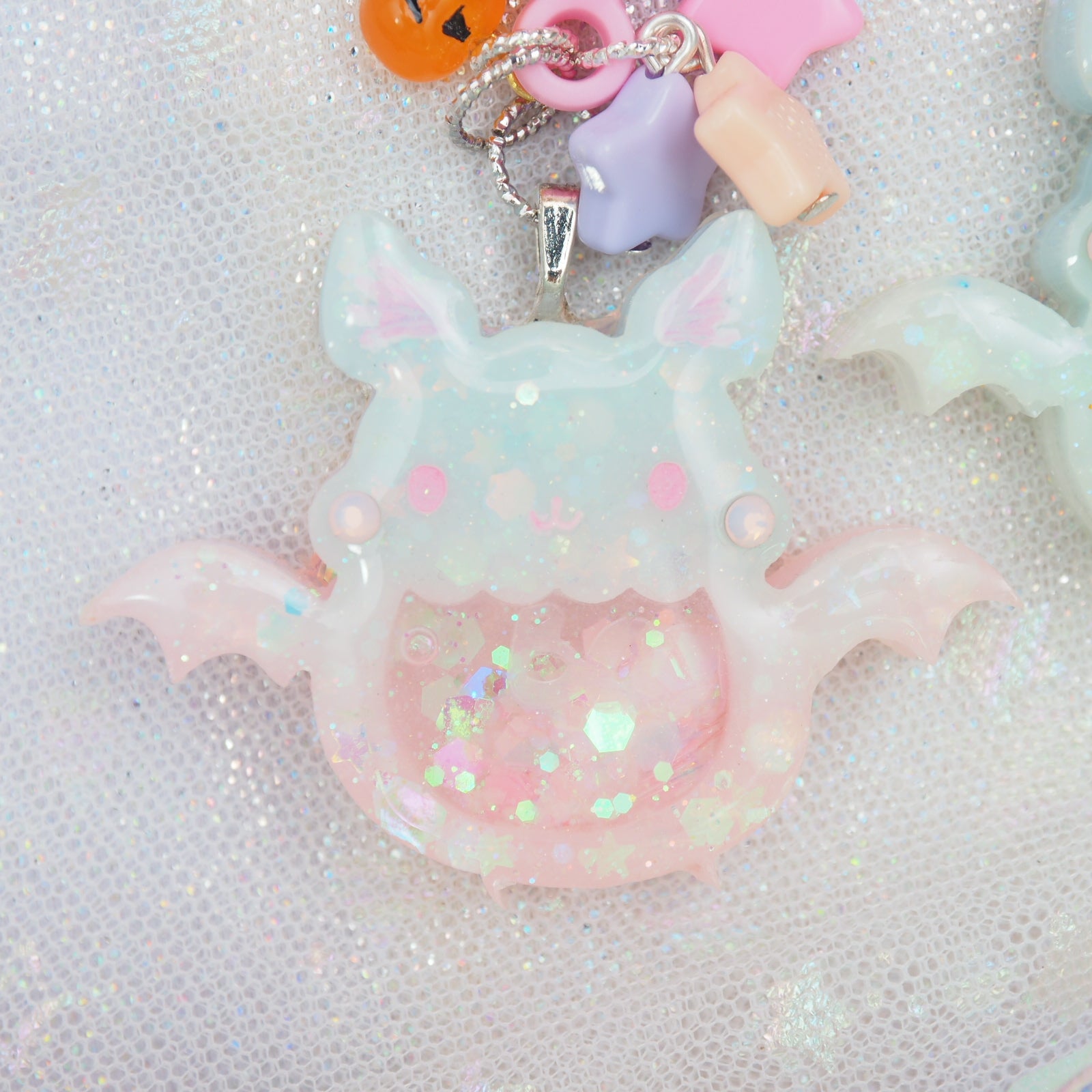 Froot Bat Hairtie (Evening with Pink)
