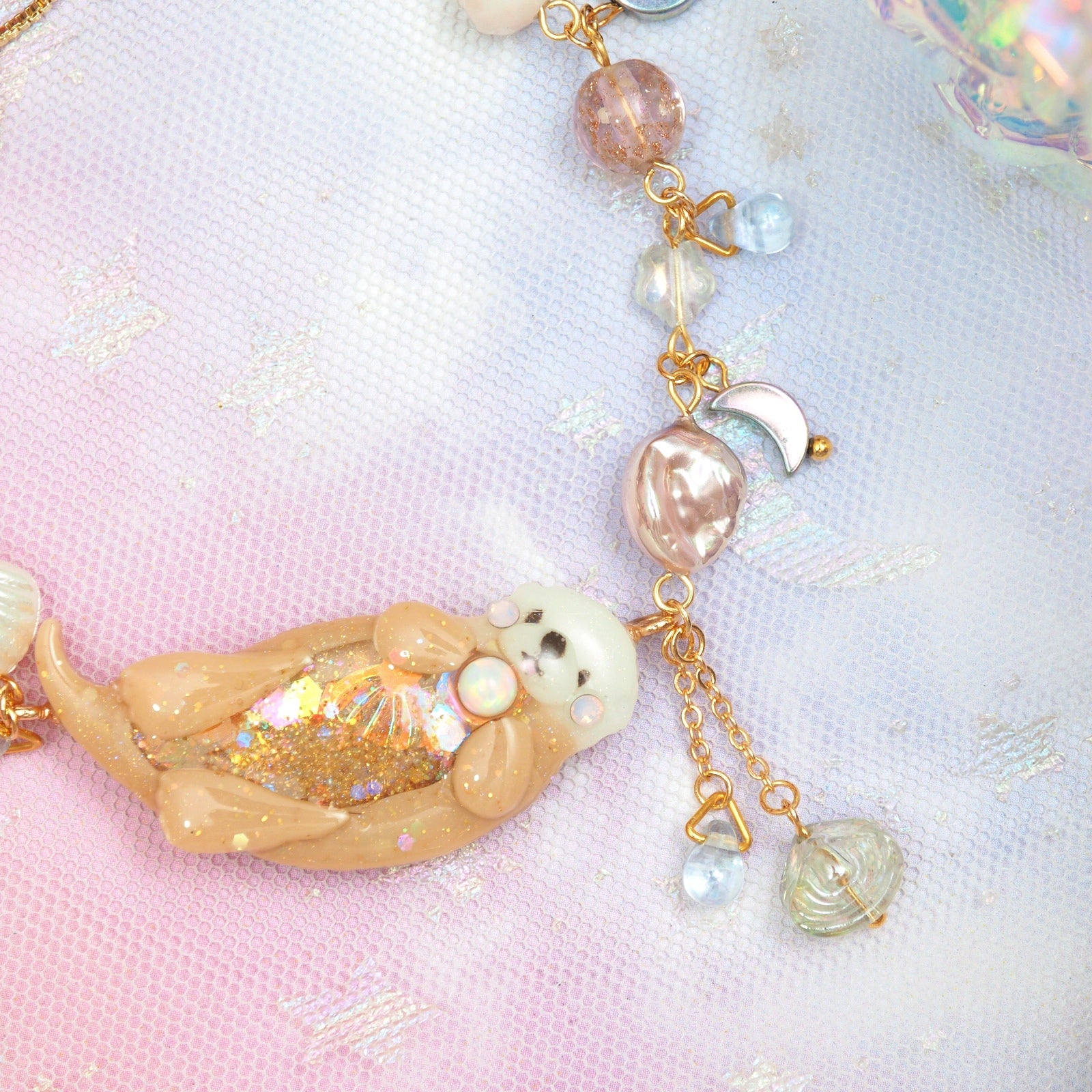 Fire Opal Otter Bracelet