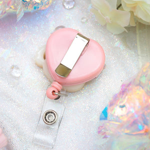 Fairy Sand Fox Heart Badge Reel