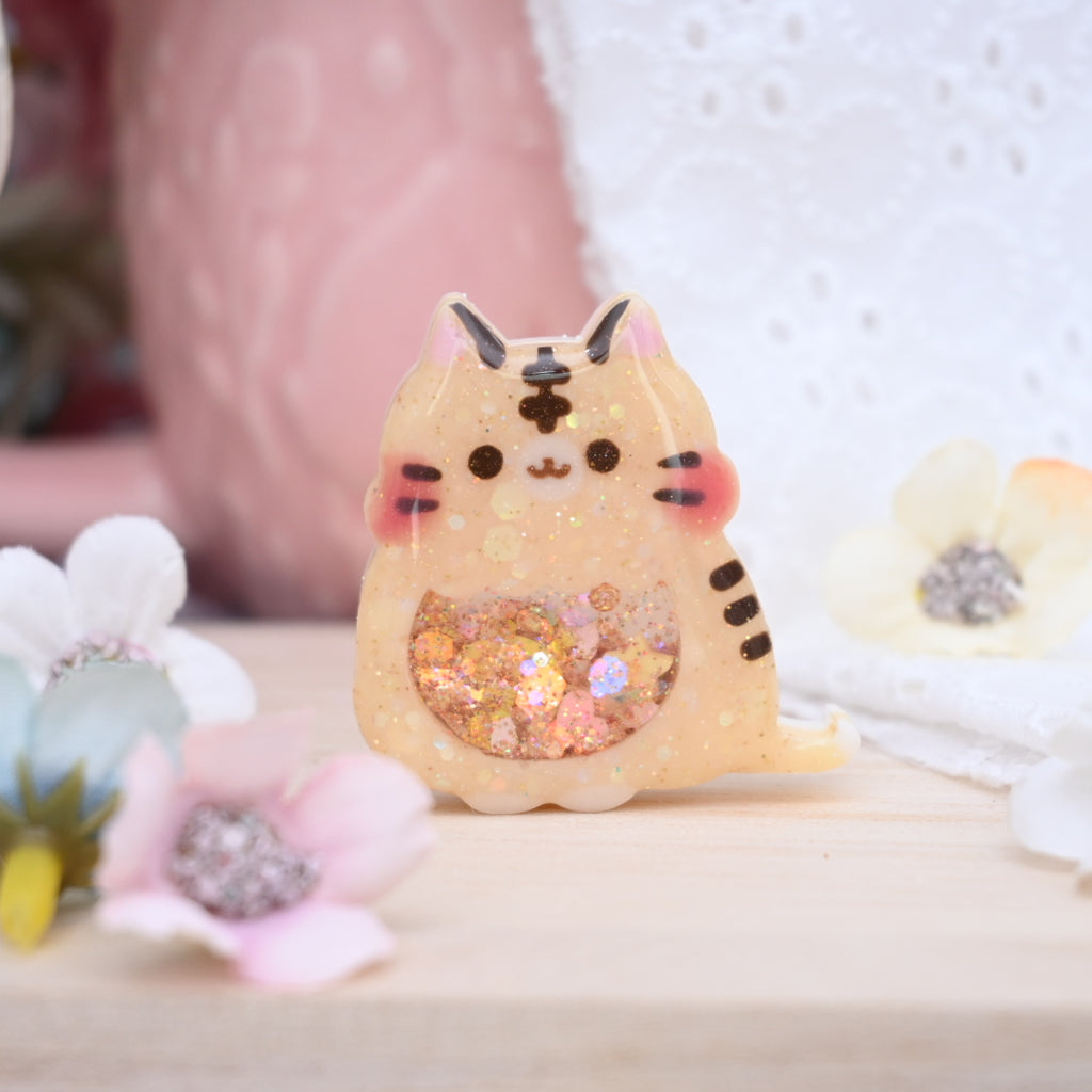 Cat Brooch - Vibrant Tiger