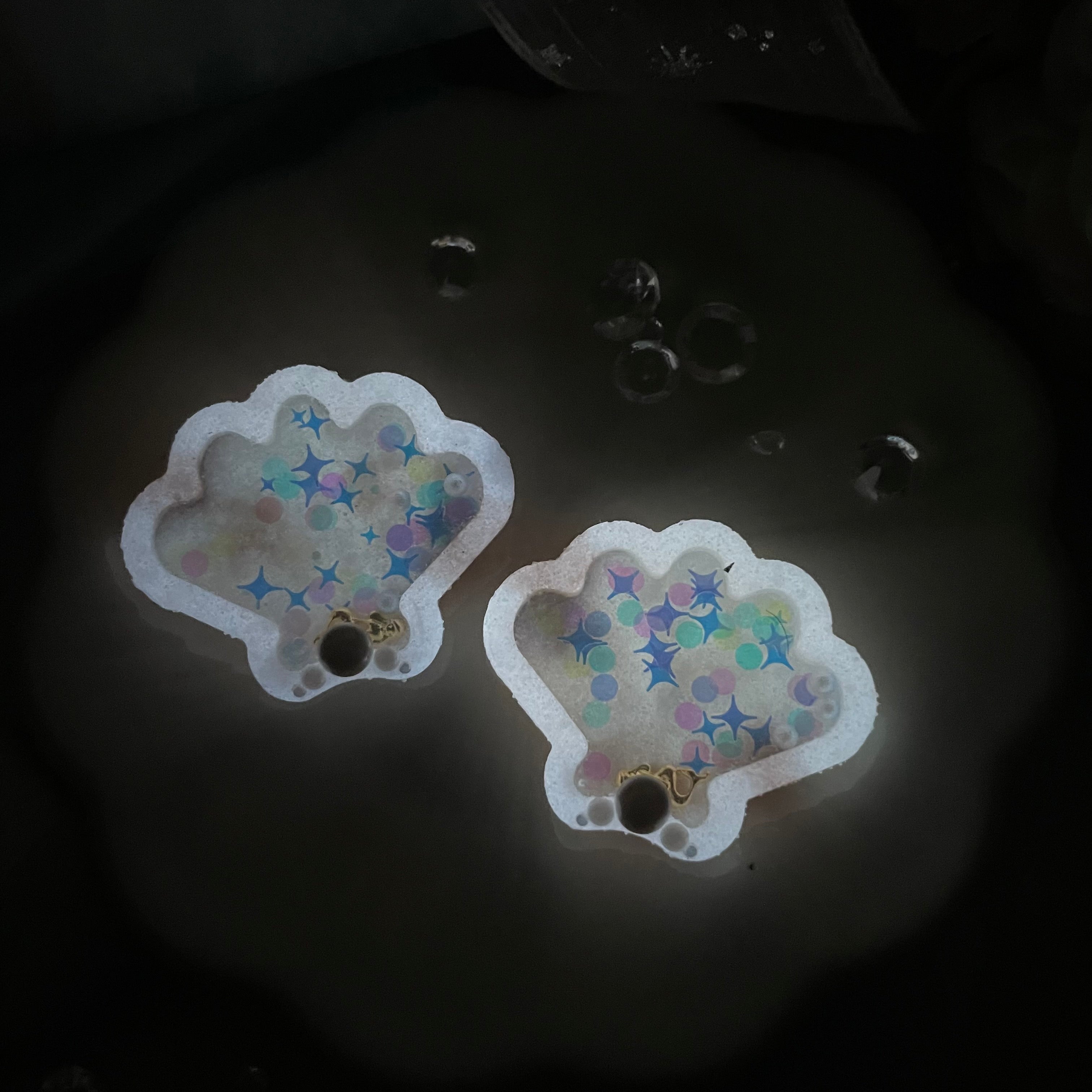 Mermaid Shell Clips (3.5cm clip)