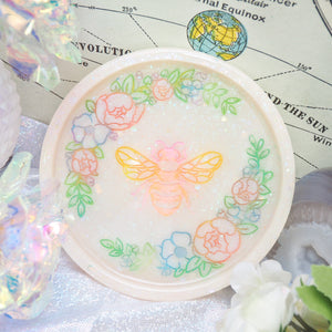 Peach Yogurt Bee Coaster / Trinket Dish