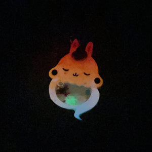 Light Up✨Autumn Ghostie Bunkin 14" Beaded Necklace