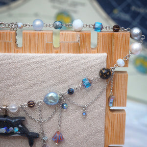 Cosmic Rain Orca Necklace