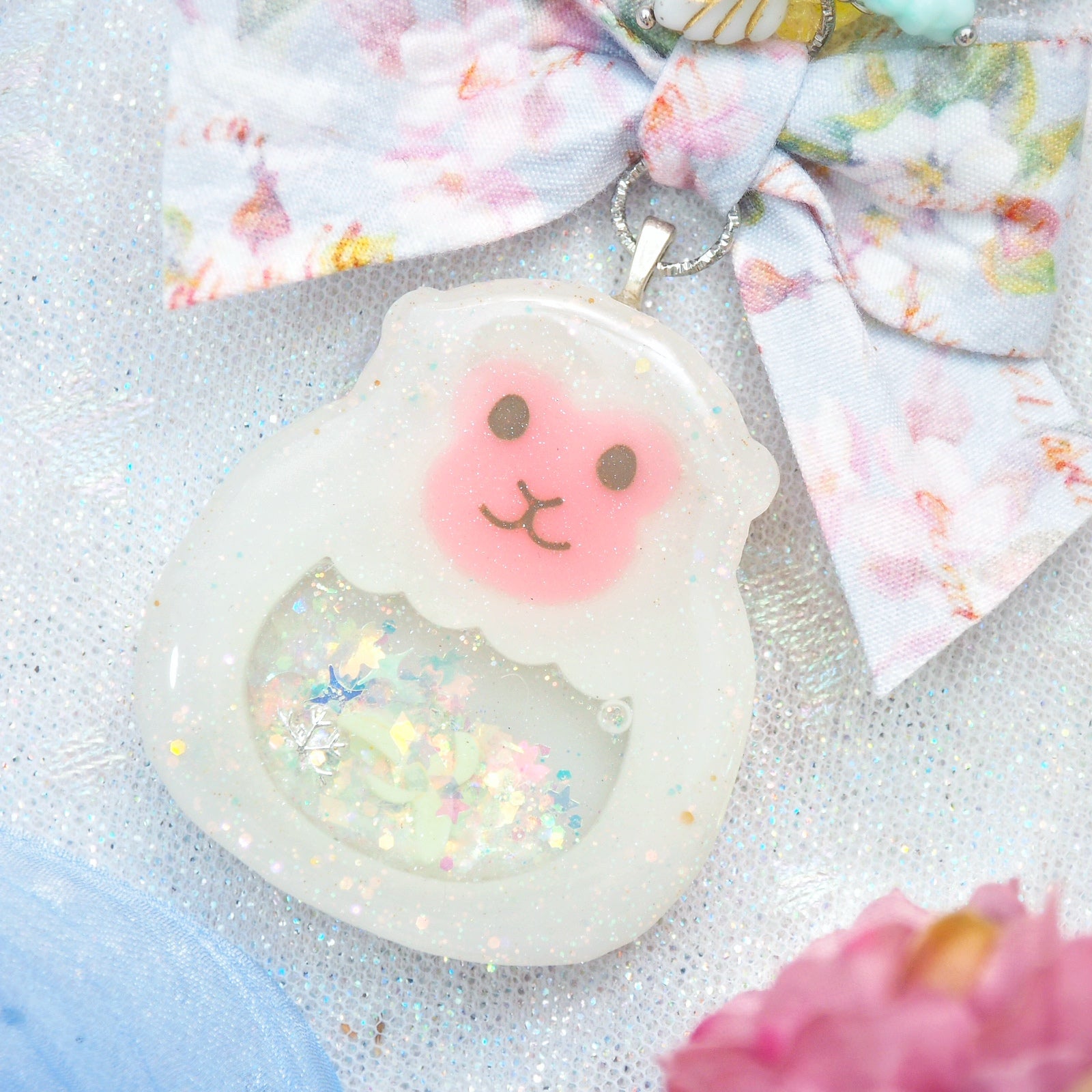 Grey Snow Monkey Charm