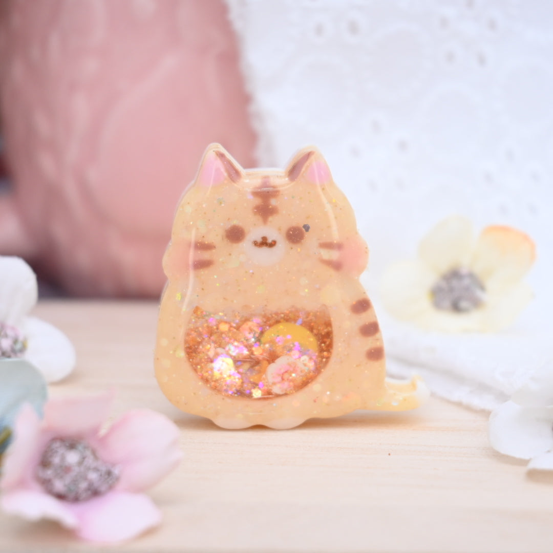 Cat Brooch - Ginger Tabby