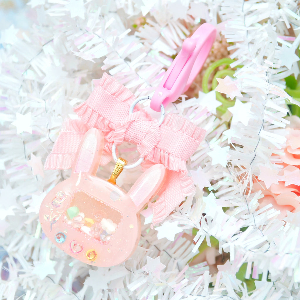 Tiny Game Bunny Charm (Pink)