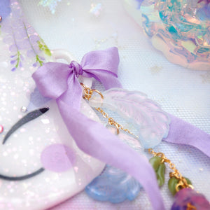 Wisteria Painted Kitsune Mask