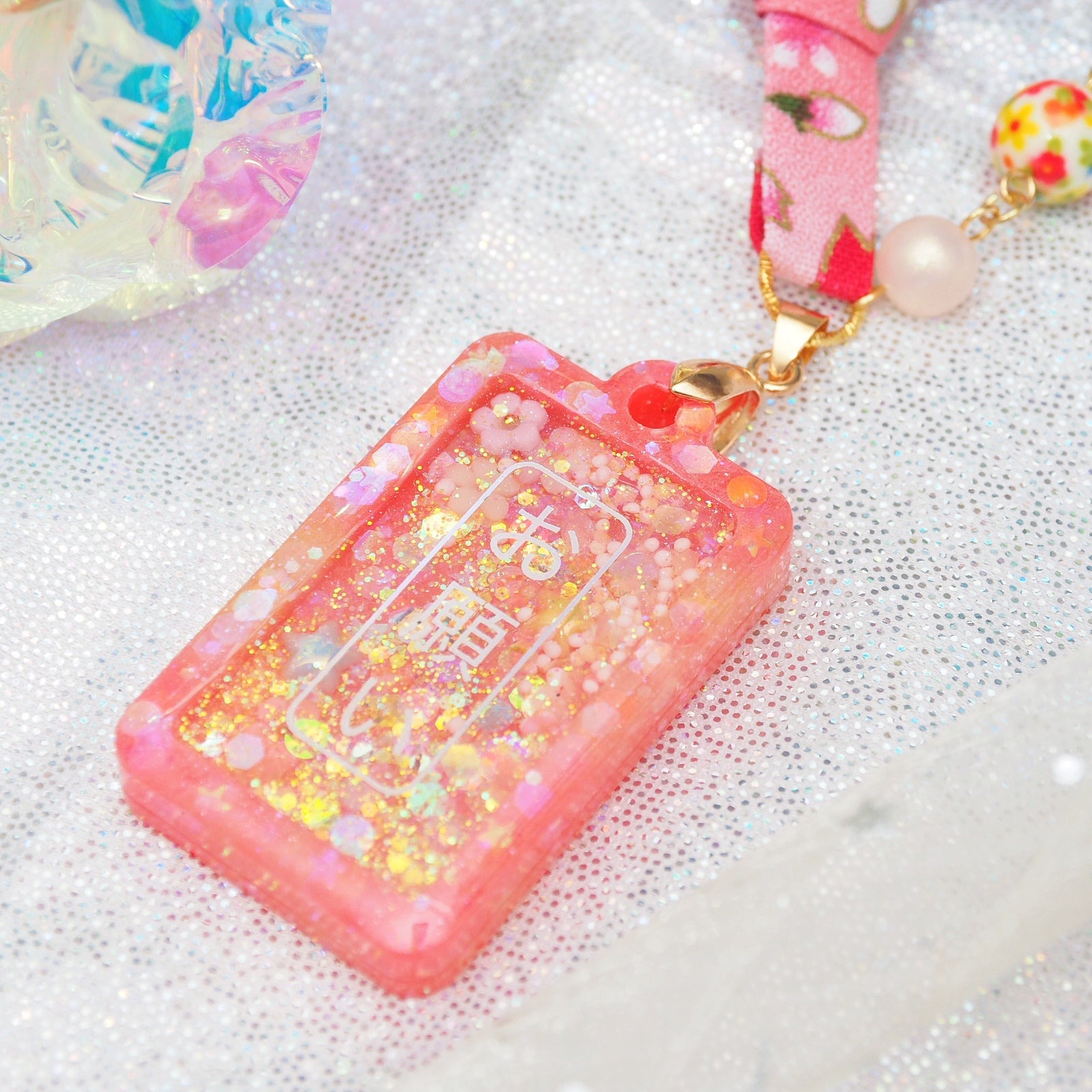 Red Tanzaku Charm