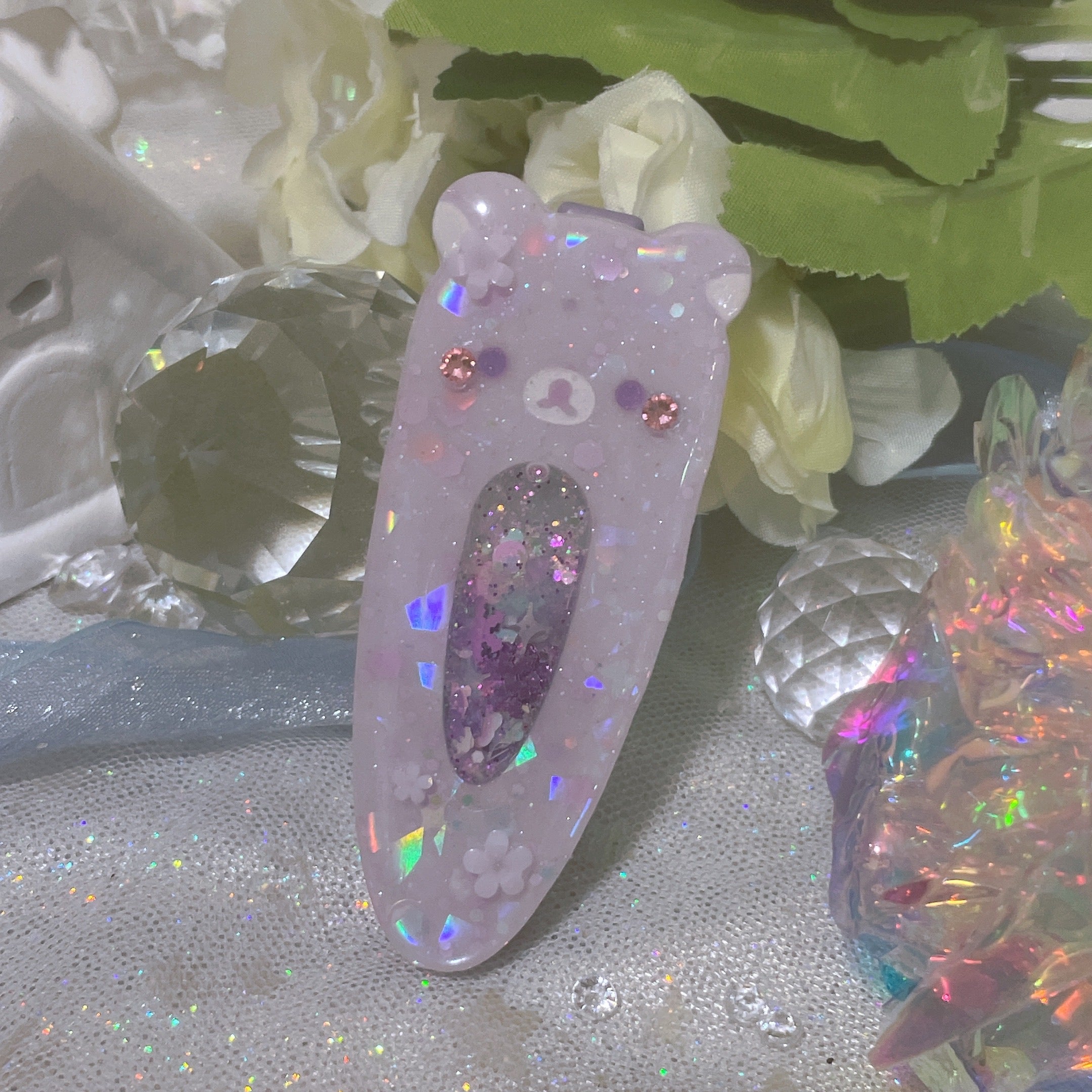 Opal Purple Rila (7cm hairclip)