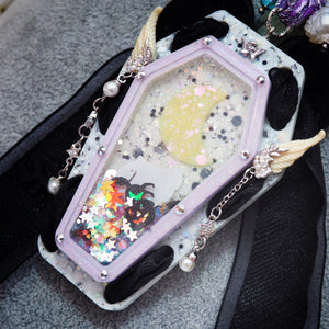 Fly Me To the Moon Laced Coffin Charm