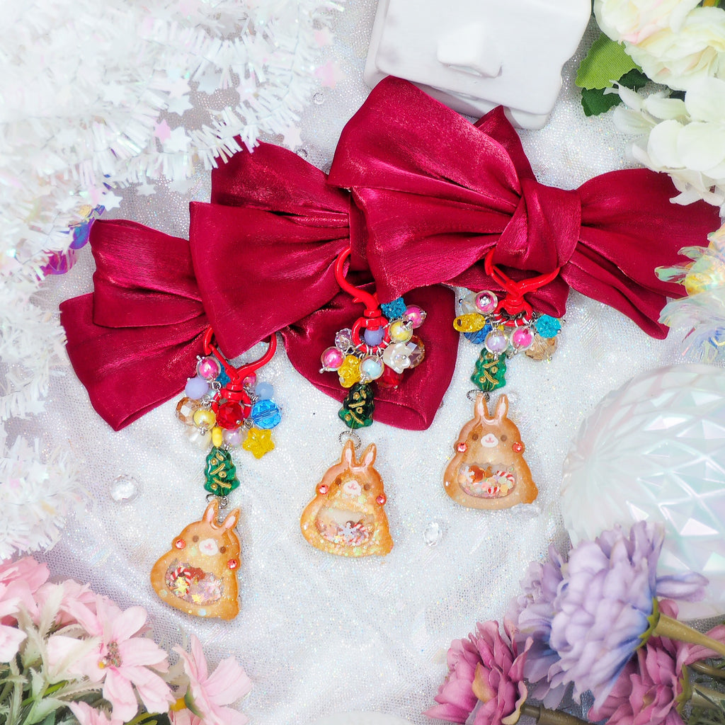 Gingerbread Buns with Ribbon Hairclip