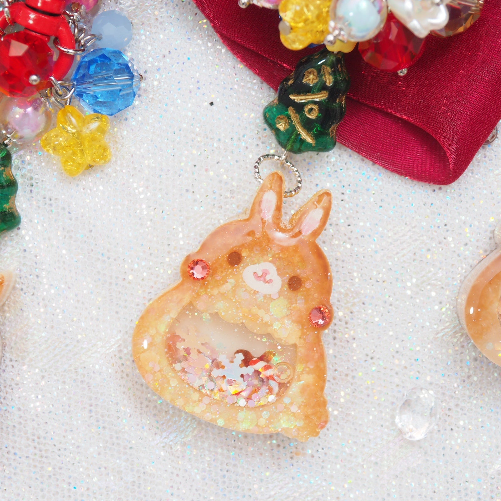 Gingerbread Buns with Ribbon Hairclip