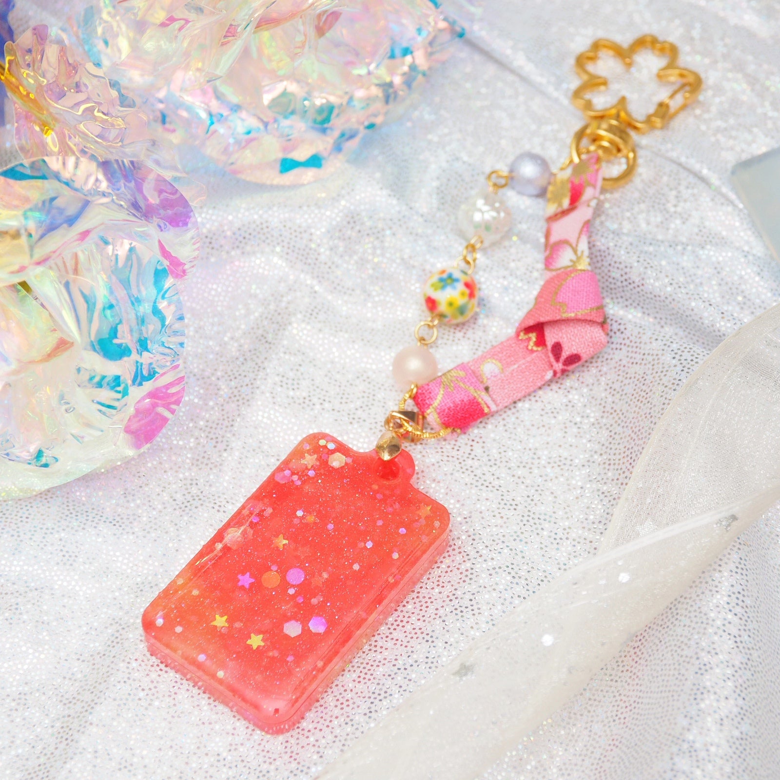 Red Tanzaku Charm