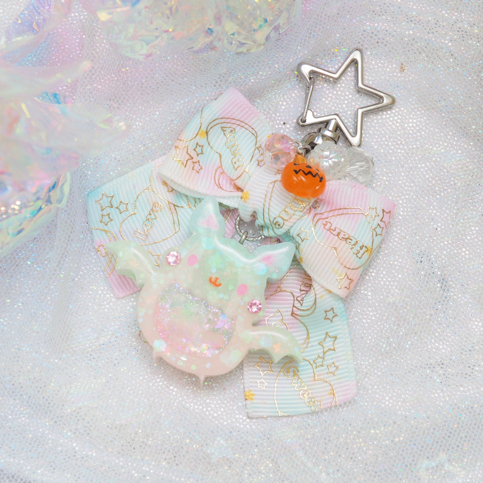 Silver Melon Froot Bat Charm
