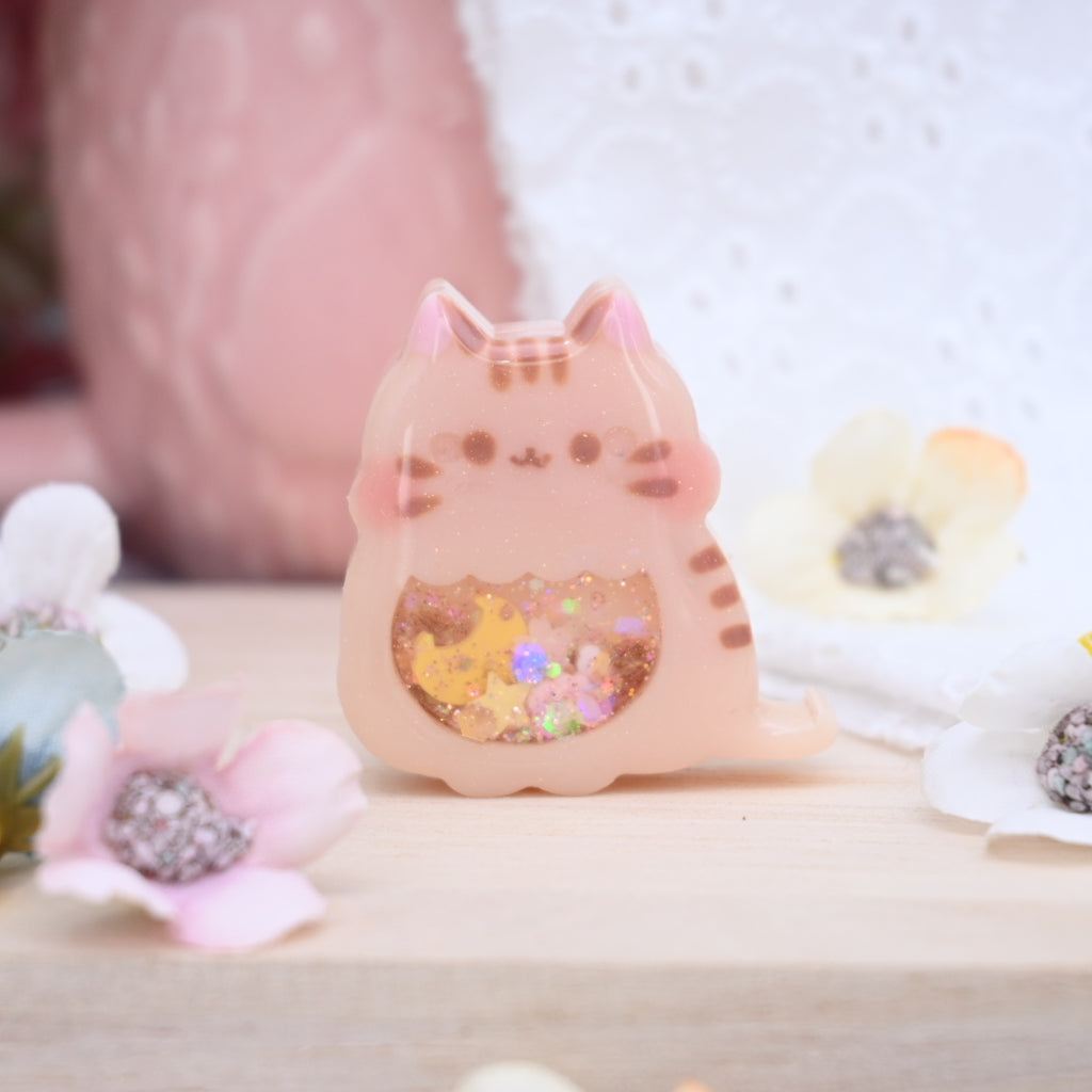 Cat Brooch - Fawn Tabby