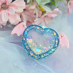 Winged Heart Grip (with painted floral background)