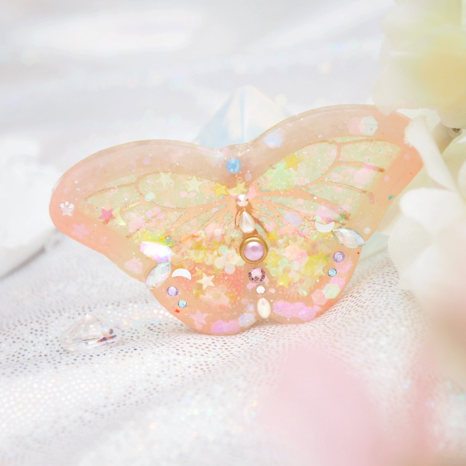 Solune Devas Bejewelled Lepidoptera Hairclip