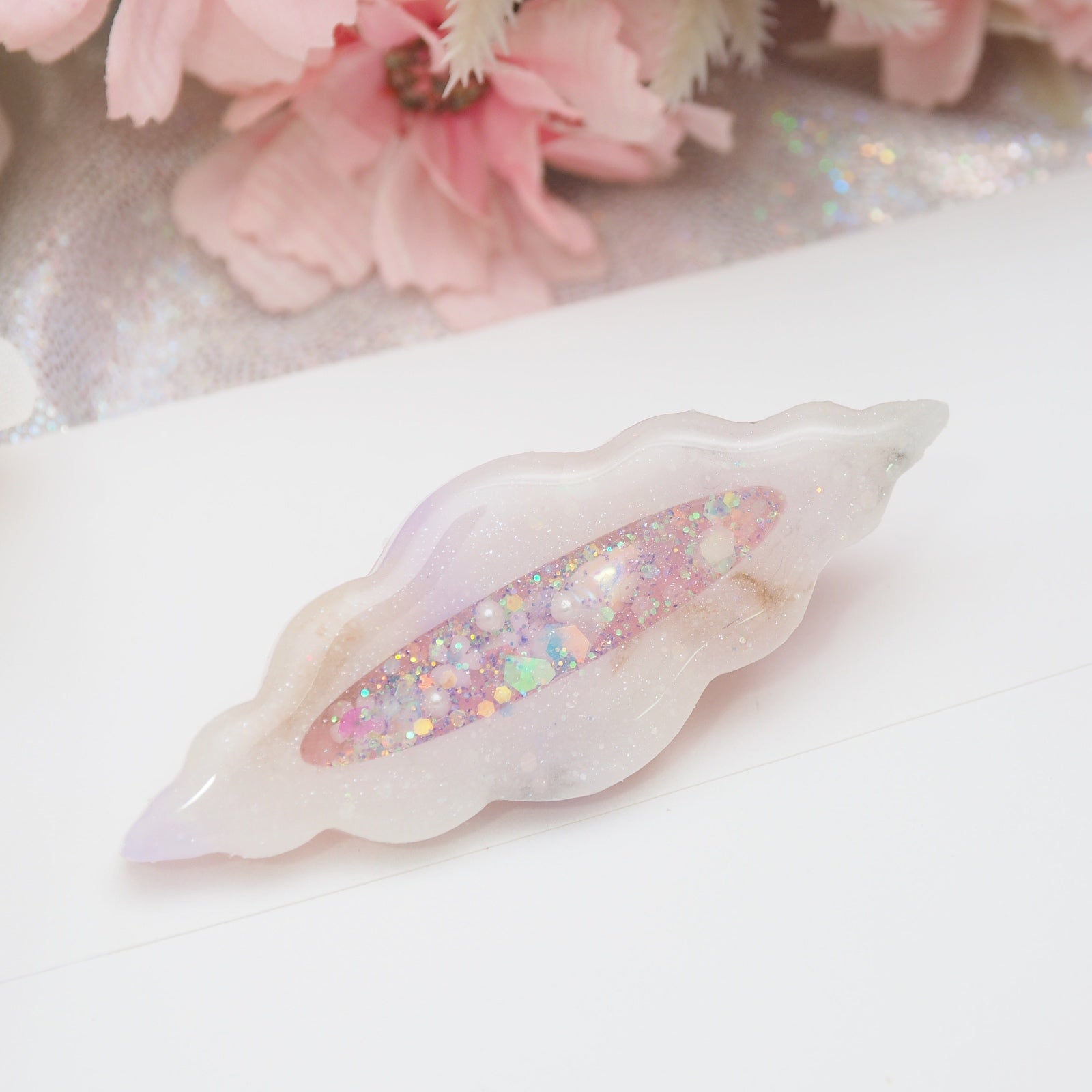 Shell Marble hairclip