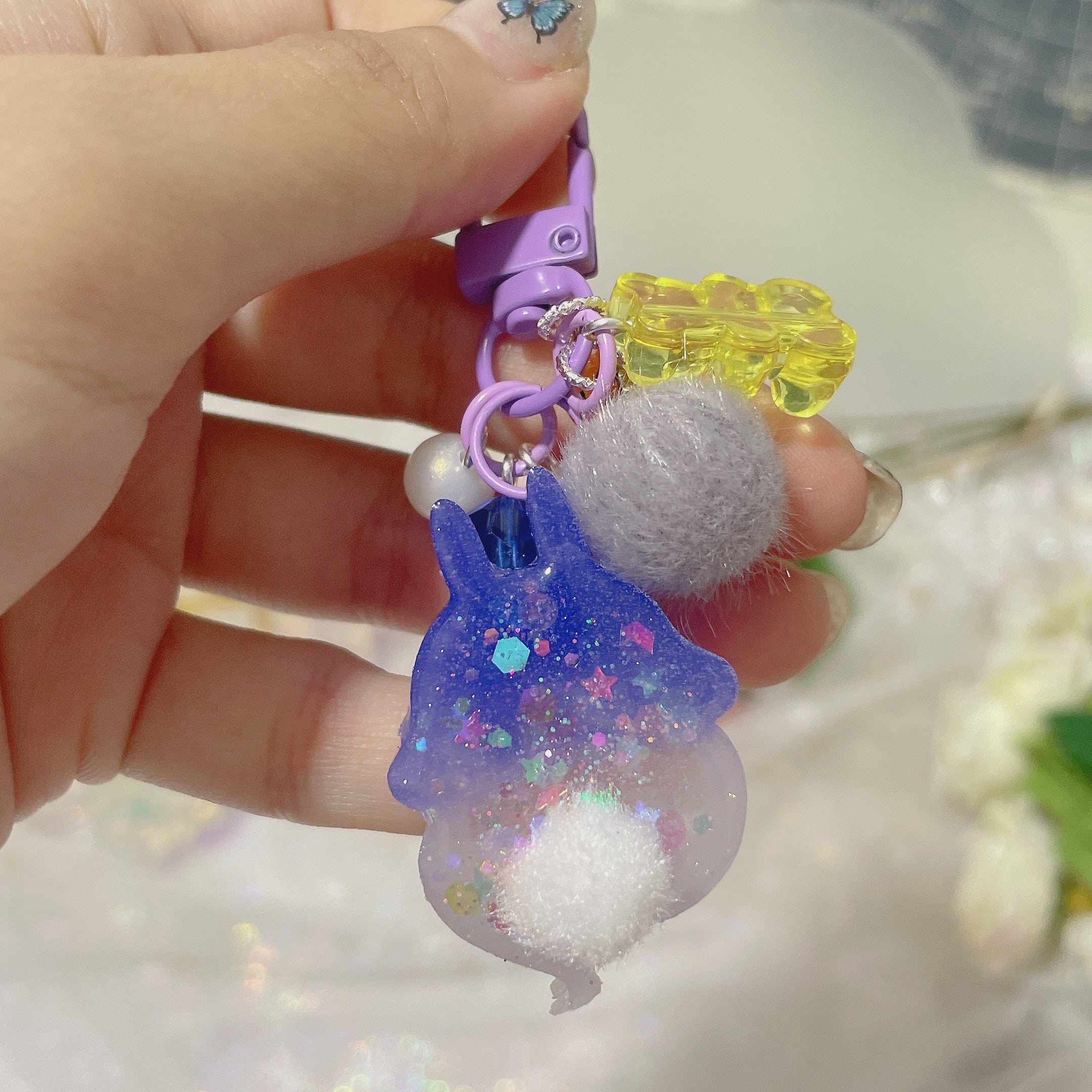 Mangosteen Gummy Ghost Bun Charm