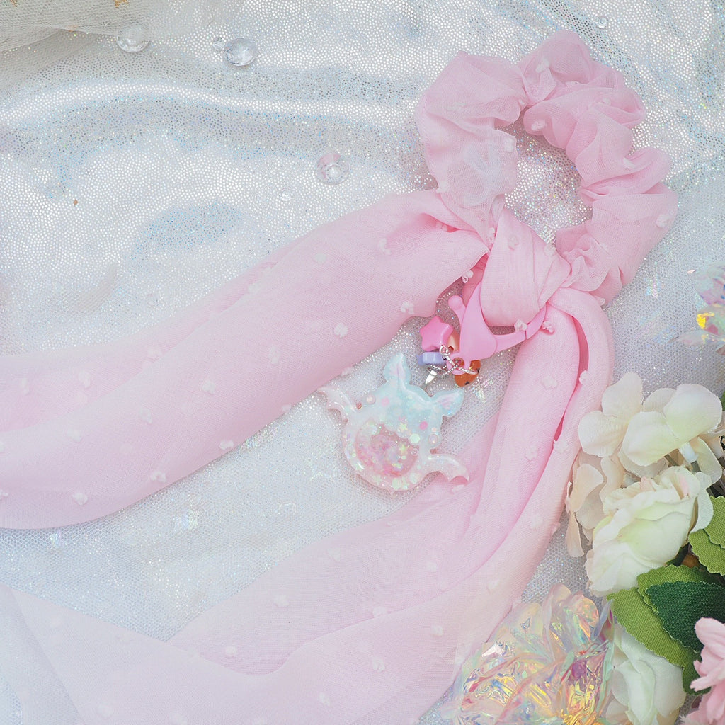 Froot Bat Hairtie (Evening with Pink)