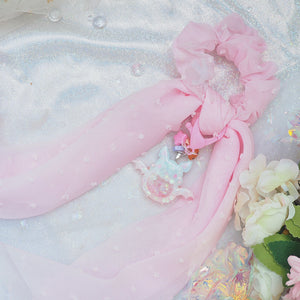 Froot Bat Hairtie (Evening with Pink)