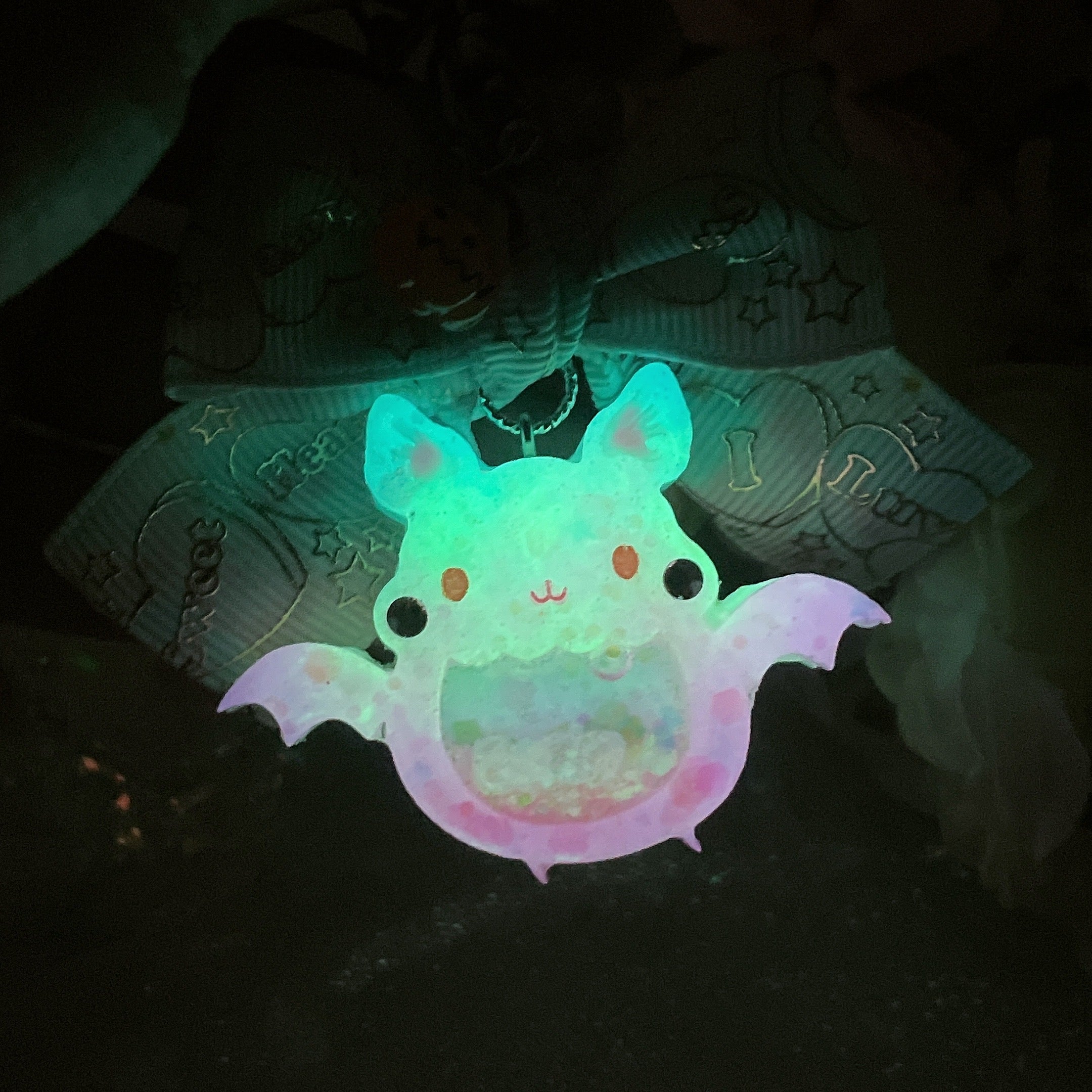 Silver Melona Froot Bat Charm