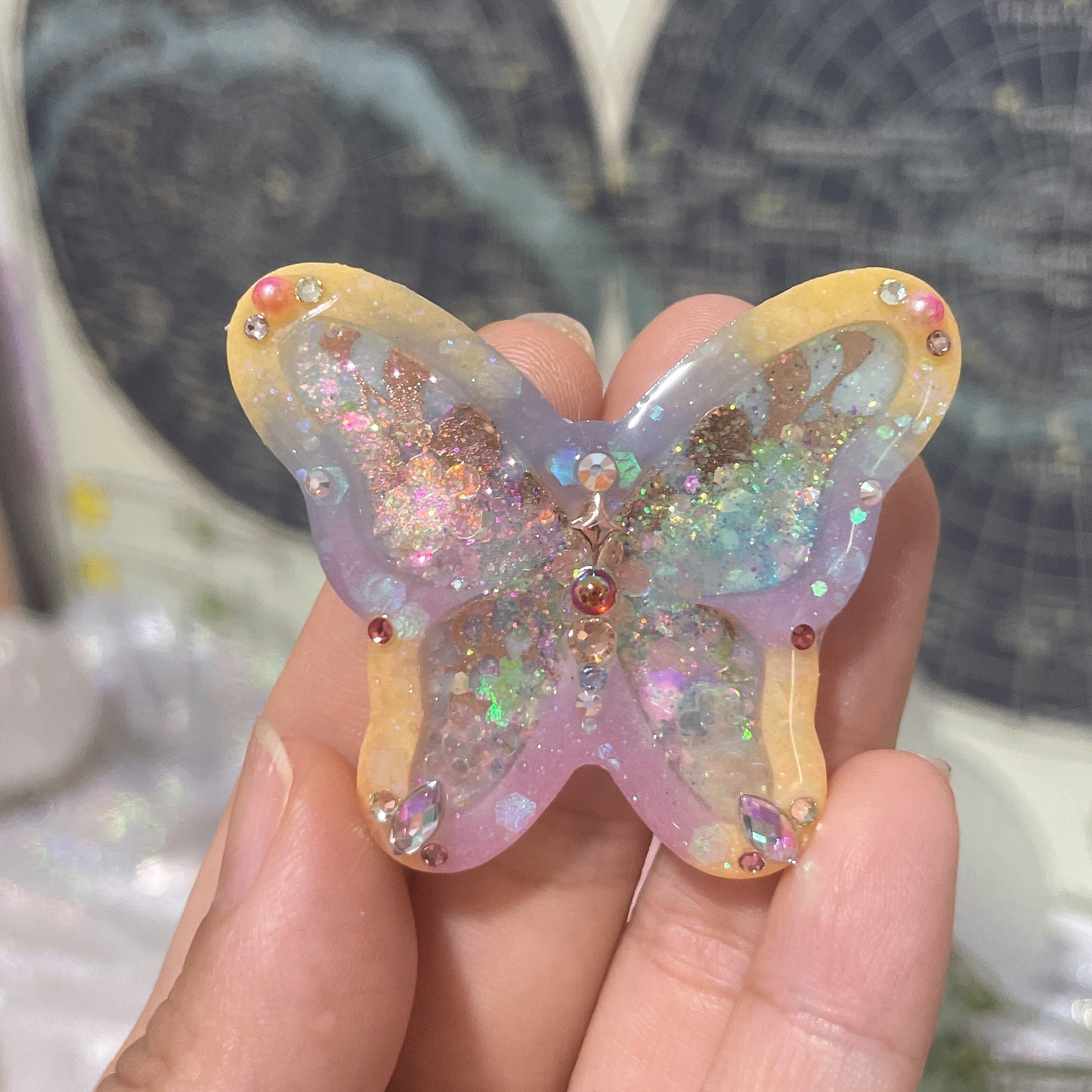 Solune Fayette Bejewelled Lepidoptera Hairclip