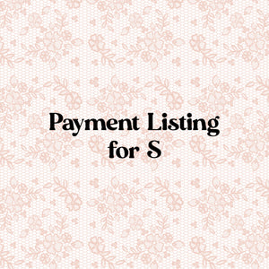 payment listing for S