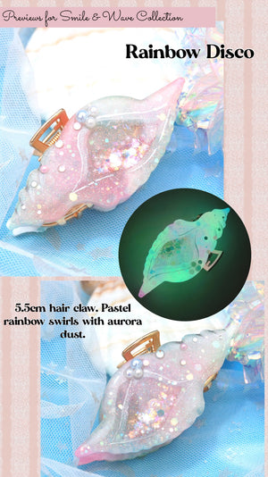 Rainbow Disco - Conch 5.5cm Hair Claw