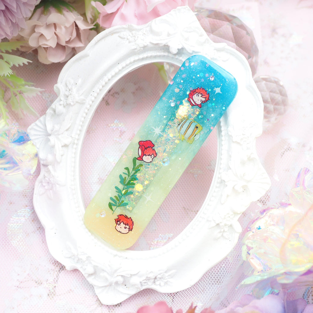 Ponyo Hair clip (Rounded Bar)