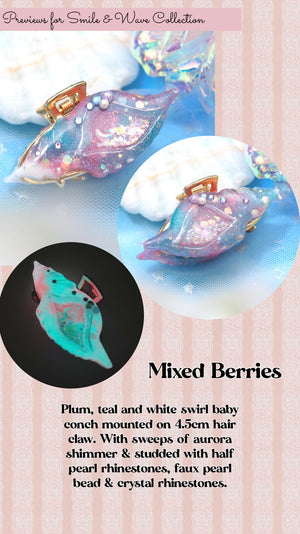 Mixed Berries - Baby Conch 4.5cm Hair Claw