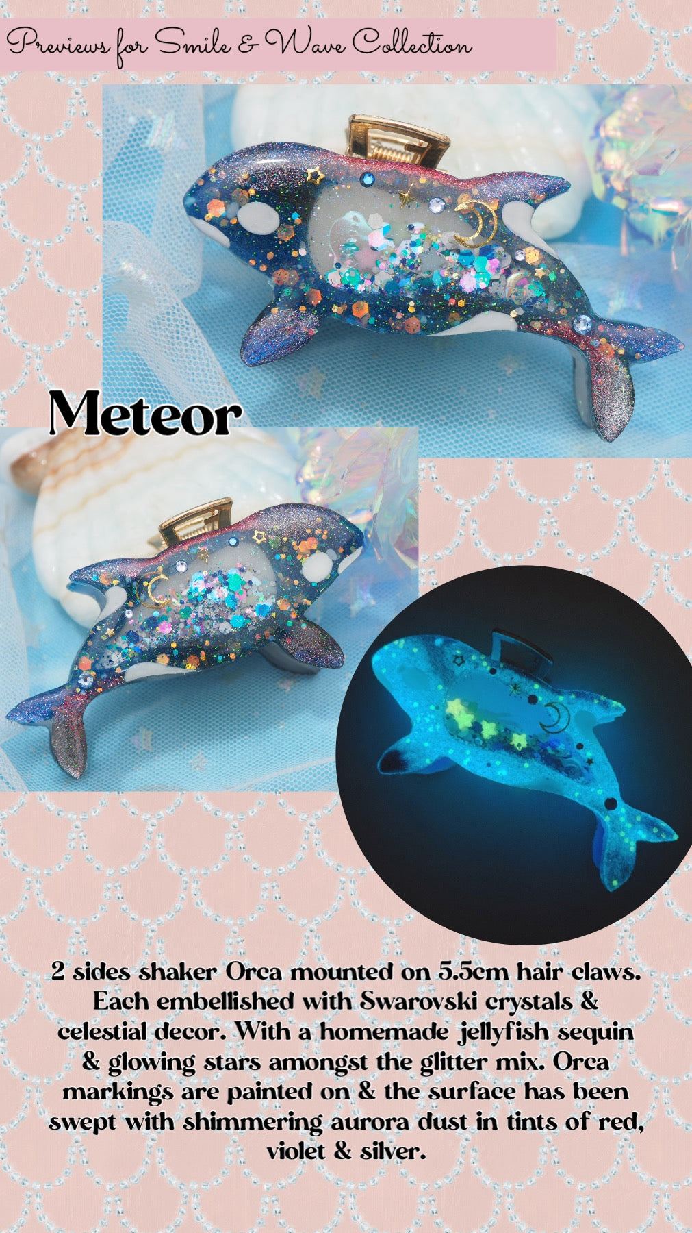 Meteor - Orca 5.5cm Hair Claw
