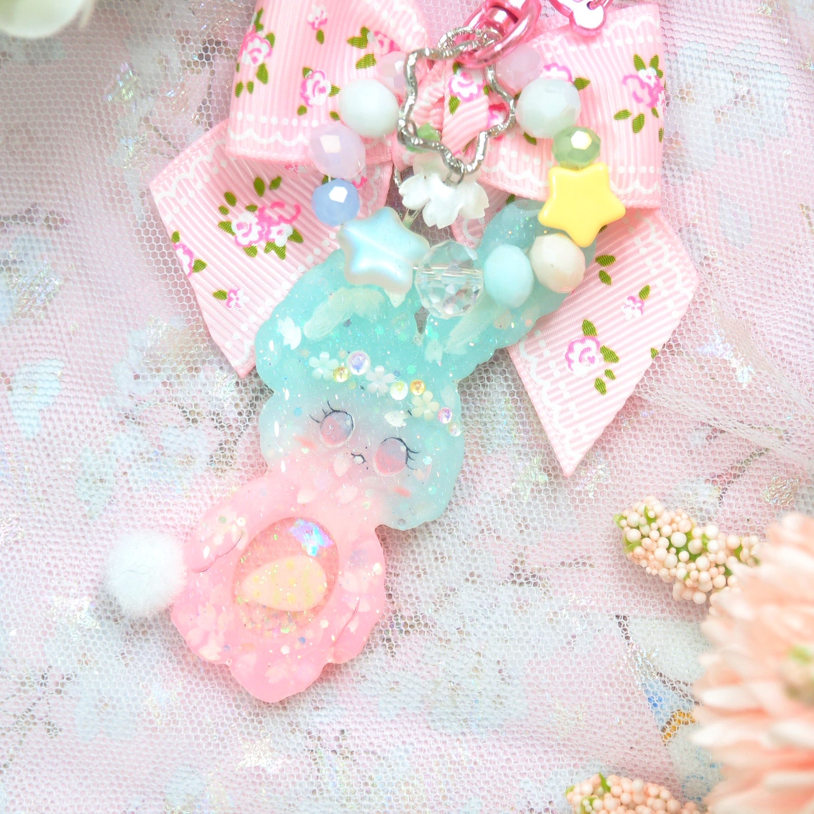 Sky Sakura Lop Easter Bunny Charm
