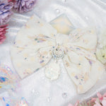Ghostie Buns Giant Milky Hairbow Clasp
